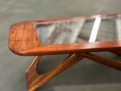  Pierre Weckx Coffee Table in Caviuna Wood Glass by Pierre Weckxx c 1950s - 3962048