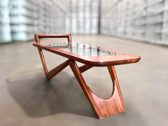  Pierre Weckx Coffee Table in Caviuna Wood Glass by Pierre Weckxx c 1950s - 3962063