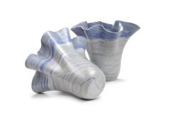  Pieruga Marble Big blue vase in Azul Macaubas marble carved by hand in Italy - 1450886