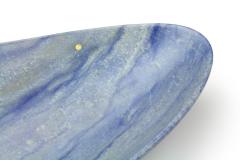  Pieruga Marble Bowl sculpture or centerpiece in Azul Macaubas blue marble handmade in Italy - 1455096