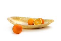  Pieruga Marble Bowl sculpture or centerpiece in amber onyx handmade in Italy - 1455122