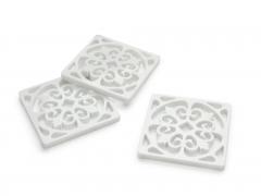  Pieruga Marble Coaster in White Carrara Marble by Pieruga Marble made in Italy - 1637721