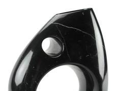  Pieruga Marble Sculptural vase in black Marquina marble made in Italy - 1989997