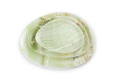  Pieruga Marble Set of Plates in Green Onyx hand carved in Italy - 1460474