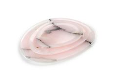  Pieruga Marble Set of Plates or Platters in Pink Onyx hand carved in Italy - 1460410