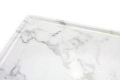  Pieruga Marble Tray Hand Carved From Solid block of White Marble Rectangular Made in Italy - 1637597