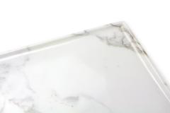  Pieruga Marble Tray Hand Carved From Solid block of White Marble Rectangular Made in Italy - 1637598