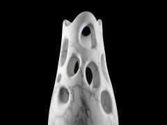  Pieruga Marble Vase sculpture in white Statuary marble carved by hand in Italy - 1450969