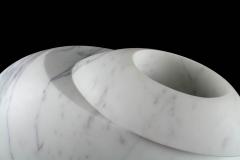  Pieruga Marble Vase sculpture in white Statuary marble carved by hand in Italy - 1451036