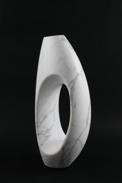  Pieruga Marble Vase sculpture in white Statuary marble carved by hand in Italy - 1451055