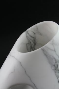  Pieruga Marble Vase sculpture in white Statuary marble made in Italy - 1451003