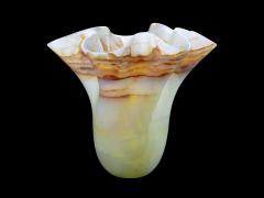  Pieruga Marble Vase sculpture in white onyx carved by hand in Italy - 1757138