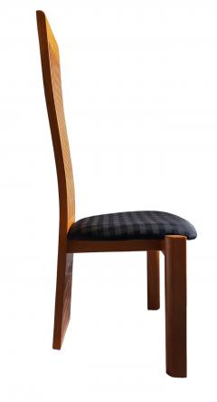  Pietro Costantini Six Slatted Dining Chairs w Original Fabric Pietro Costantini Italy 1980s - 3273138