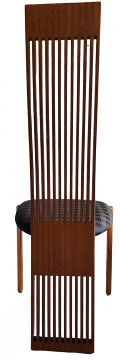  Pietro Costantini Six Slatted Dining Chairs w Original Fabric Pietro Costantini Italy 1980s - 3273139