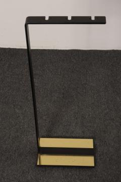  Pilgrim Manufacturing Vintage Modernist Iron and Brass Fireplace Tool Set with Brush Shovel and Poker - 4795245