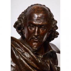  Pinedo Rare French Bronze Bust of William Shakespeare by Carrier Belleuse and Pinedo - 1110855