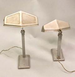  Pirette Pair of French Early Modern Adjustable Aluminum Table Desk Lamps by Pirette 1930 - 1746616