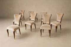  Pisciotta e Filhos Set of Eight Dining Chairs by Pisciotta e Filhos in Rosewood Mohair - 4736761
