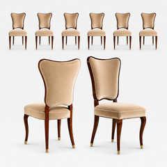  Pisciotta e Filhos Set of Eight Dining Chairs by Pisciotta e Filhos in Rosewood Mohair - 4738939