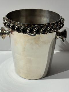  Plata Lappas Silverplate Art Deco Champagne Cooler with Chain Detail by Plata Lappas - 3982865