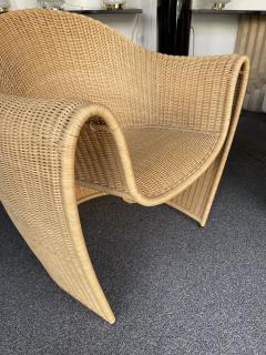  Platt Young Pair of King Tubby Rattan Armchairs by Platt Young for Driade Italy 1990s - 2854325