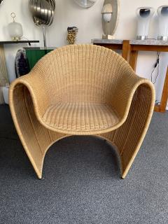  Platt Young Pair of King Tubby Rattan Armchairs by Platt Young for Driade Italy 1990s - 2854327