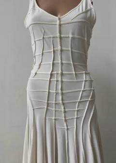  Plein Sud Plein Sud Midi Dress with Sculptural Seaming SS 2004 - 4106234