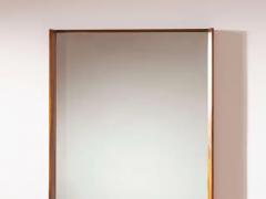  Poggi Mirror with teak wood frame Italian manufacture 1960s  - 3919476