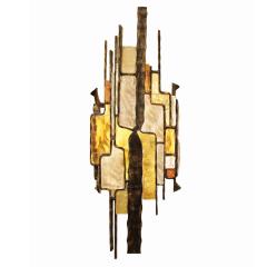  Poliarte 7 Albano Poli Brutalist Murano Glass and Iron Sconce 1960s Priced Individually  - 3102643