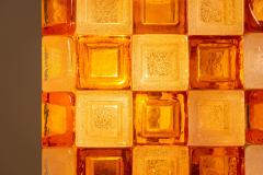  Poliarte Floorlamp by Poliarte in Amber and Crystal Pulegoso Glass Italy 1970s - 4473641