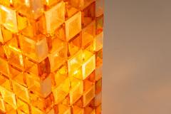  Poliarte Floorlamp by Poliarte in Amber and Crystal Pulegoso Glass Italy 1970s - 4473645