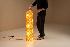  Poliarte Floorlamp by Poliarte in Amber and Crystal Pulegoso Glass Italy 1970s - 4473654