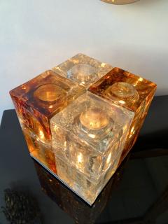  Poliarte Glass Cube Lamp by Poliarte Italy 1970s - 1593134