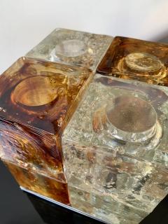  Poliarte Glass Cube Lamp by Poliarte Italy 1970s - 1593135