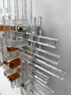  Poliarte Large Glass Sconce by Poliarte Italy 1970s - 4496850