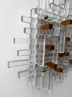  Poliarte Large Glass Sconce by Poliarte Italy 1970s - 4496851
