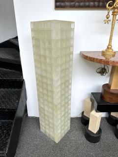  Poliarte Mid Century Modern Glass Cube Tower Floor Lamp by Poliarte Italy 1970s - 3009174