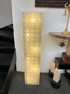  Poliarte Mid Century Modern Glass Cube Tower Floor Lamp by Poliarte Italy 1970s - 3009176