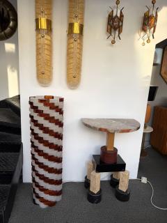  Poliarte Mid Century Modern Glass Cube Tower Floor Lamp by Poliarte Italy 1970s - 4470780