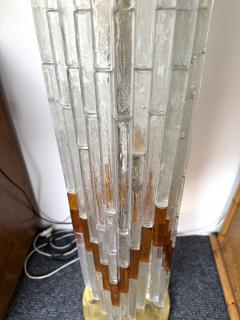  Poliarte Mid Century Modern Glass Tower Floor Lamp by Poliarte Italy 1970s - 4496935