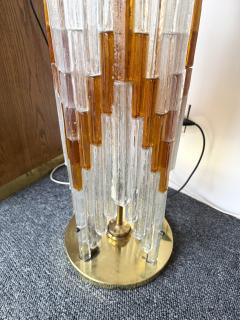  Poliarte Mid Century Modern Glass Tower Floor Lamp by Poliarte Italy 1970s - 4496937