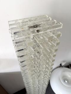  Poliarte Mid Century Modern Glass Tower Floor Lamp by Poliarte Italy 1970s - 4543858