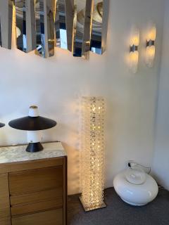  Poliarte Mid Century Modern Glass Tower Floor Lamp by Poliarte Italy 1970s - 4543859