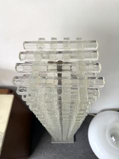  Poliarte Mid Century Modern Glass Tower Floor Lamp by Poliarte Italy 1970s - 4543864