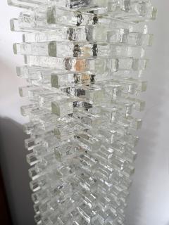  Poliarte Mid Century Modern Glass Tower Floor Lamp by Poliarte Italy 1970s - 4543866