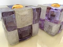 Poliarte Pair of Glass Cube Lamps by Poliarte Italy 1970s - 1115112
