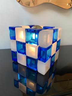  Poliarte Pair of Glass Cube Lamps by Poliarte Italy 1970s - 1685632