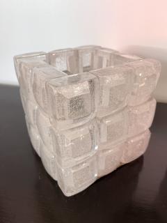  Poliarte Pair of Glass Cube Lamps by Poliarte Italy 1970s - 2432356