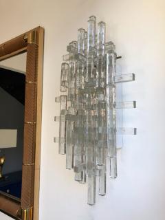  Poliarte Pair of Glass Metal Sconces by Poliarte Italy 1970s - 787810
