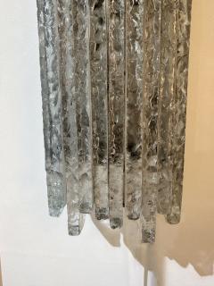  Poliarte Pair of Hammered Glass Ice Sconces by Poliarte Italy 1970s - 3080778